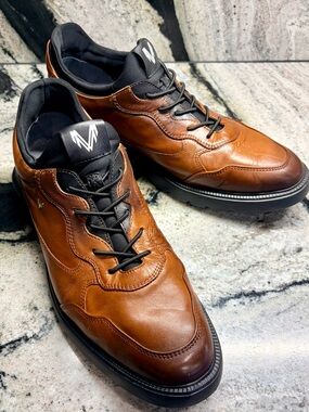 Martinelli Cognac Leather Luxury Dress Sneakers EU 42 US 9 Made in Morocco
